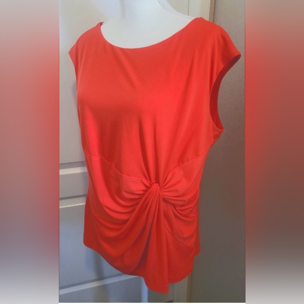 Preston & York EUC orange blouse size XL
